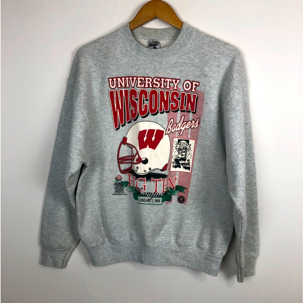 Oversized Vintage Wisconsin Badgers Crewneck